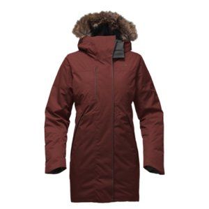 The North Face Far Northern Waterproof Down Parka in Burgundy